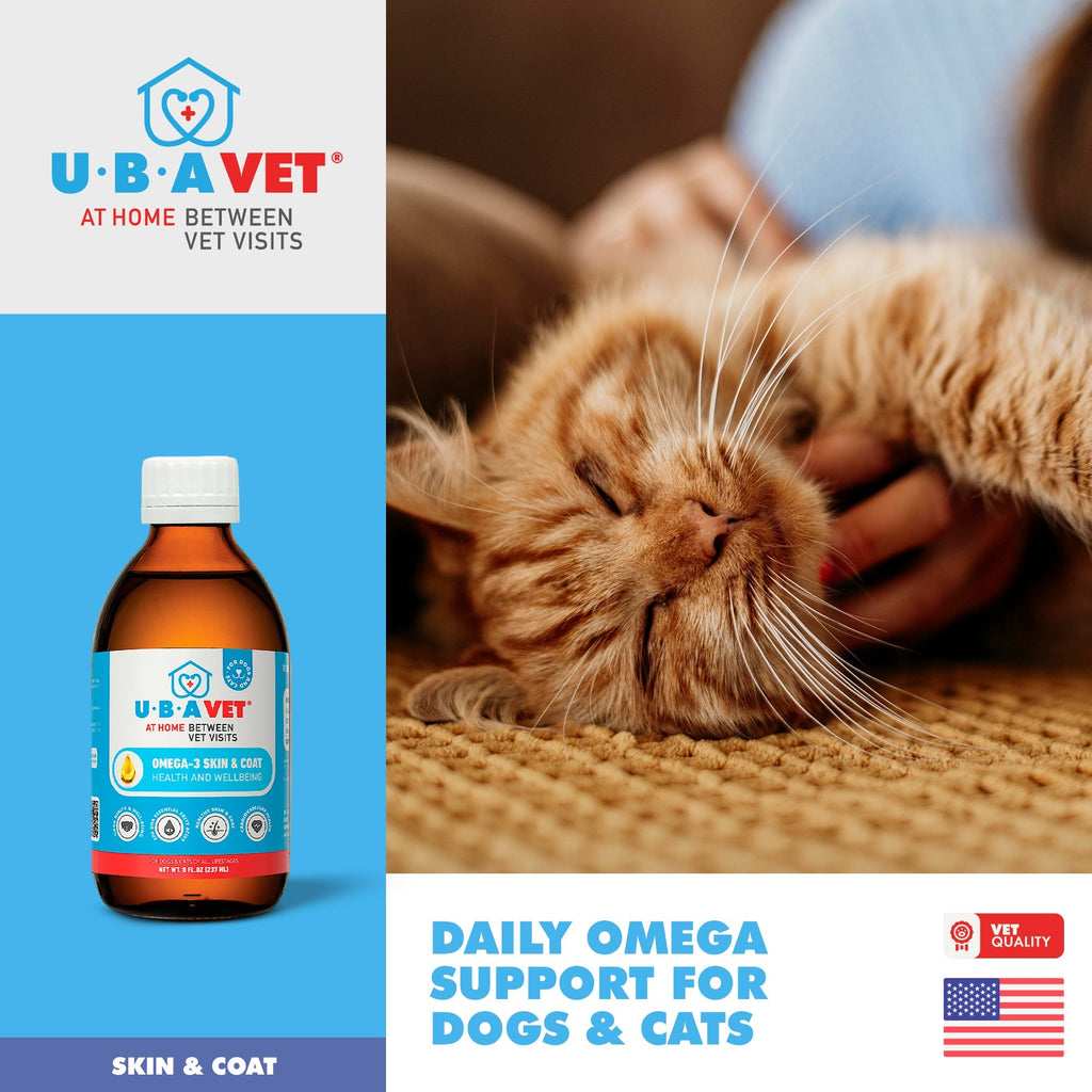 UBAVET Omega-3 Skin & Coat Health Supplement Liquid (8 oz)