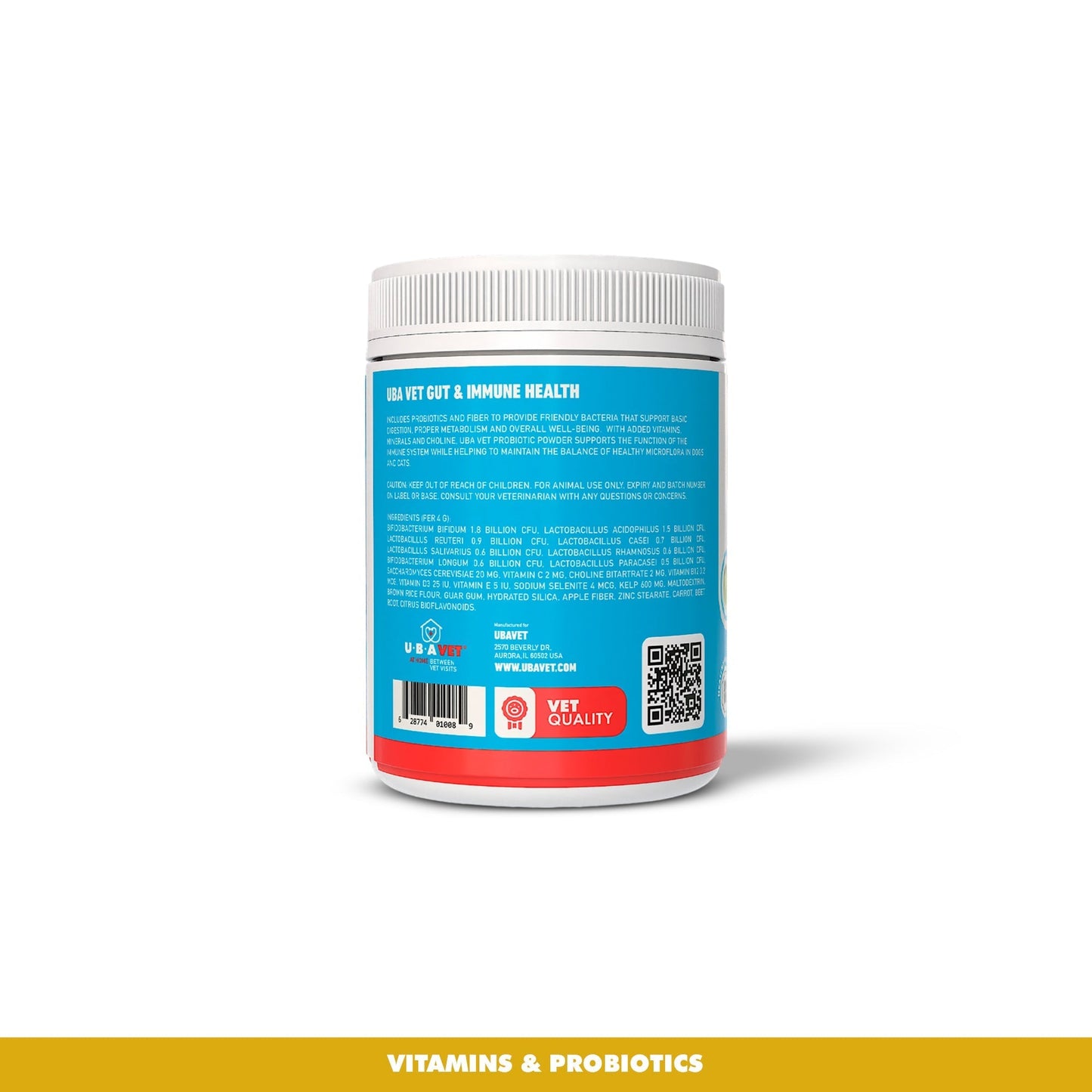 Dog Probiotics Powder UBAVET Gut Health Supplement 5.3 oz