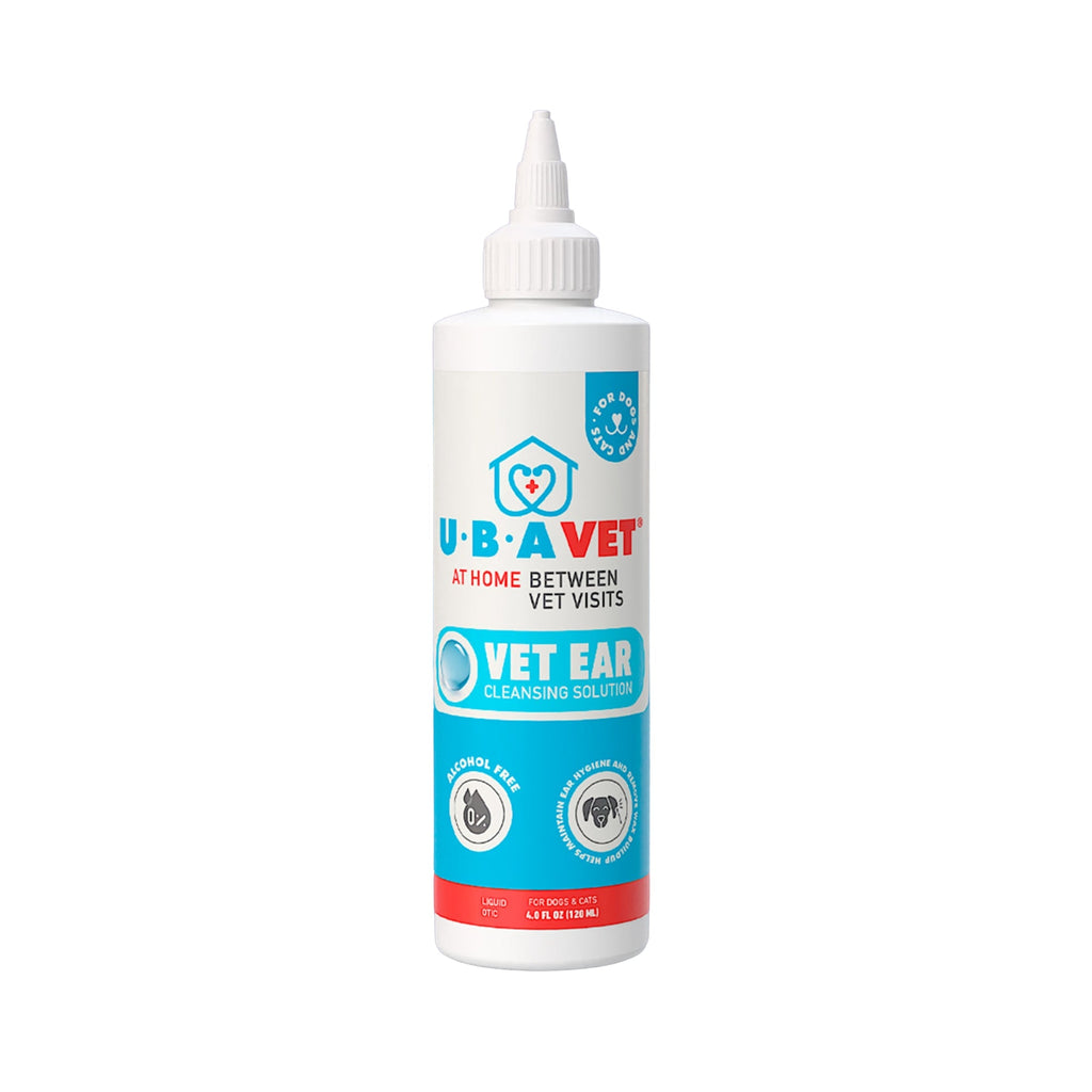 UBAVET Vet Ear Cleansing Solution for Dogs & Cats (4 oz)