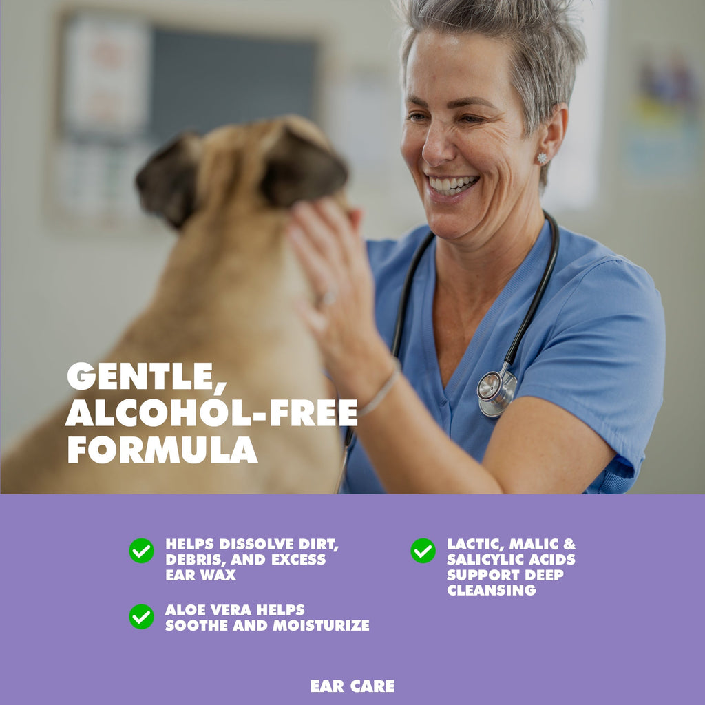 UBAVET Vet Ear Cleansing Solution for Dogs & Cats (4 oz)