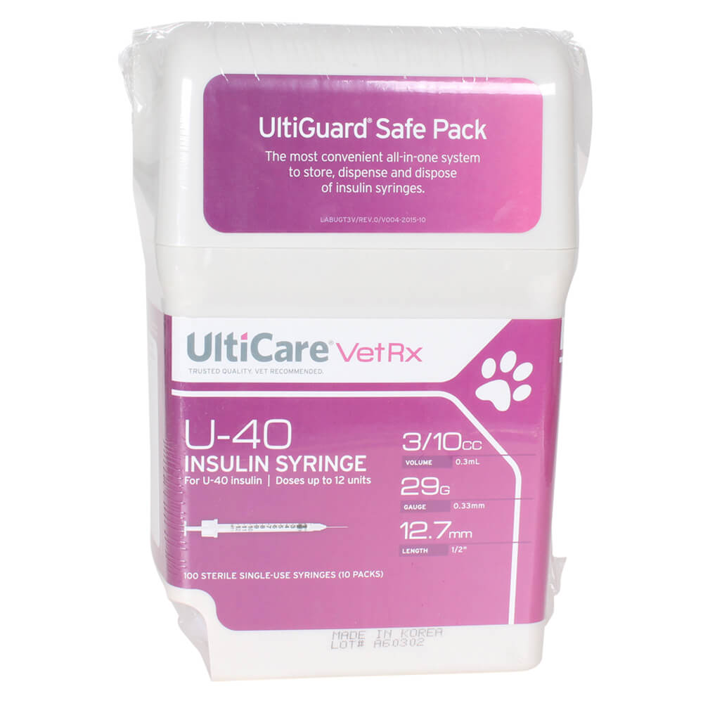 UltiCare U-40 Insulin Syringes with Sharps Container, 100 Count Pet | Majestic Pet Kingdom™