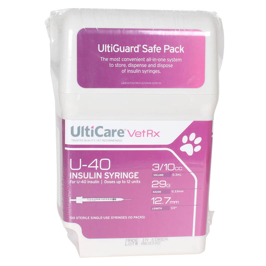 UltiCare U-40 Insulin Syringes with Sharps Container, 100 Count Pet | Majestic Pet Kingdom™