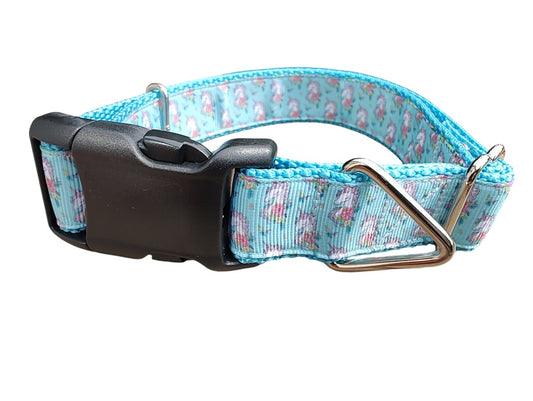 Dog Collar Unicorn Magical Fantasy Rainbow Horn Patterned Nylon