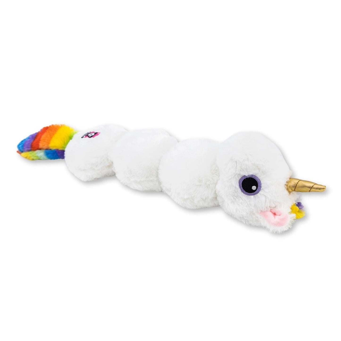 Dog Plush Toy Colorful Unicorn Squeaker Crinkle Paper Play - Detail Angle 5 | Majestic Pet Kingdom