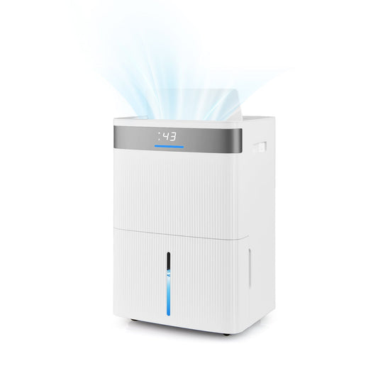 96 Pints Dehumidifier with 24H Timer and 3-Color Indicator-White | Purrfect Pet Kingdom