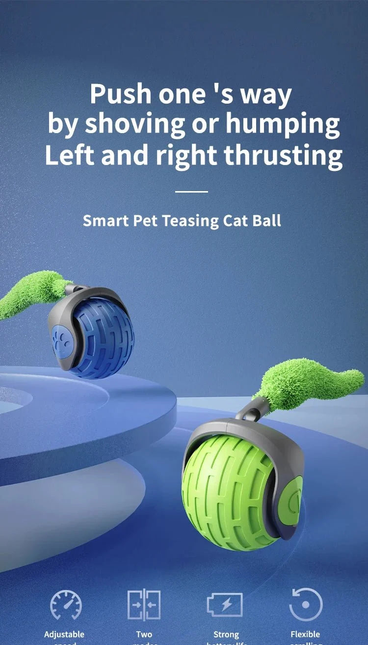 USB Rechargeable Interactive Electric Cat Toy Ball | Self-Rolling Teaser for Indoor Cats