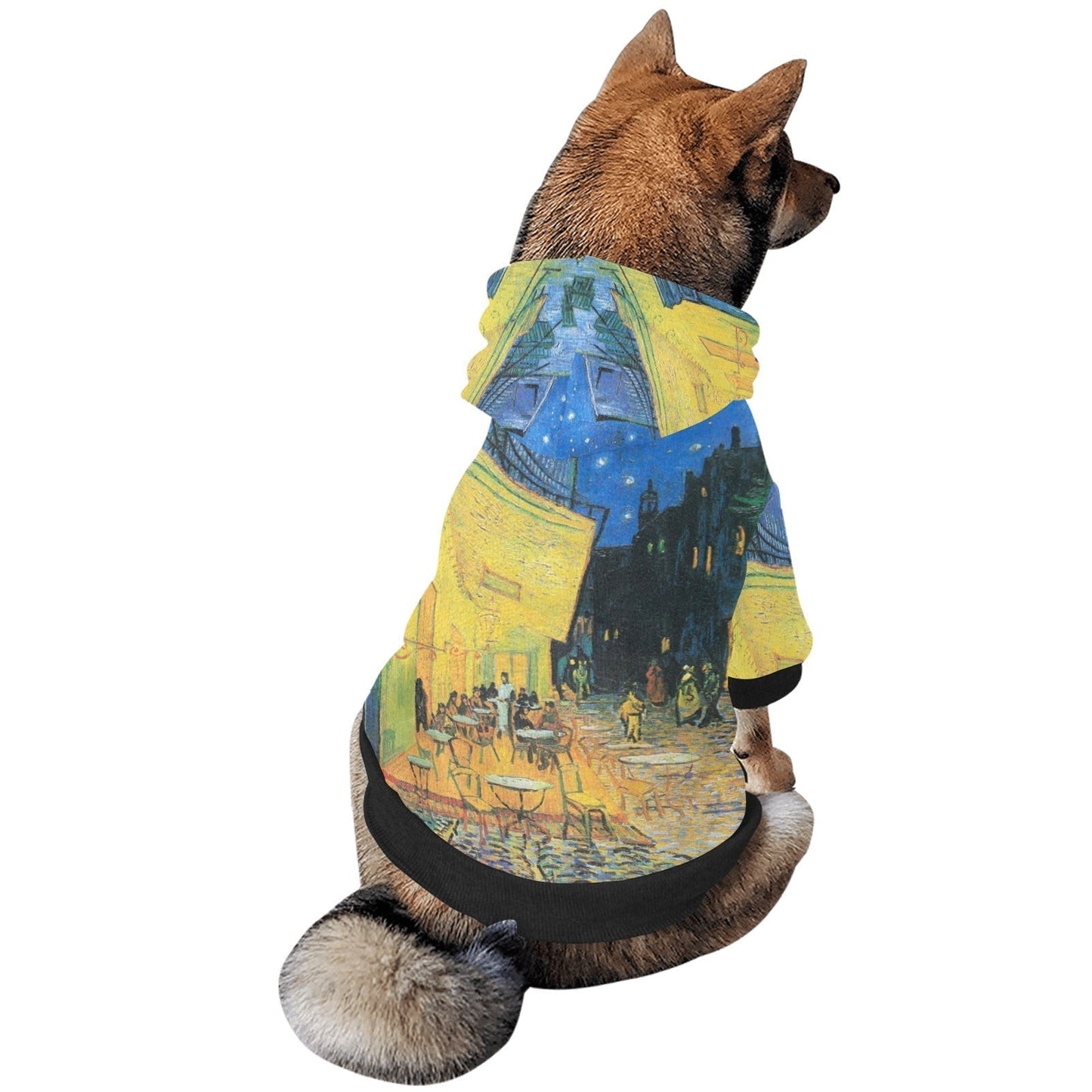 Dog Hoodie Van Gogh Cafe Terrace At Night Button Up Pet Coat