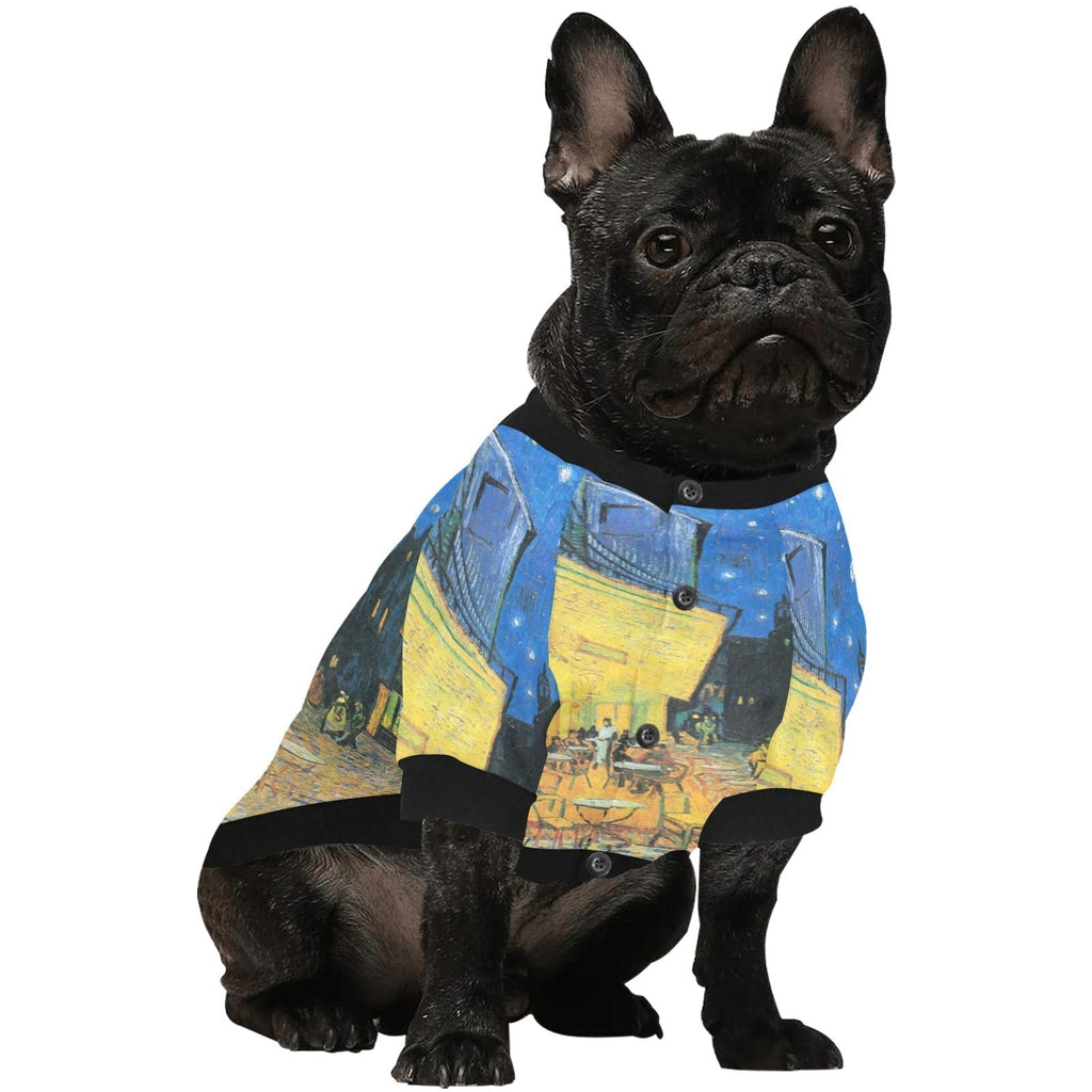 Van Gogh Cafe Terrace At Night Round Neck Shirt - Premium - Majestic Pet Kingdom