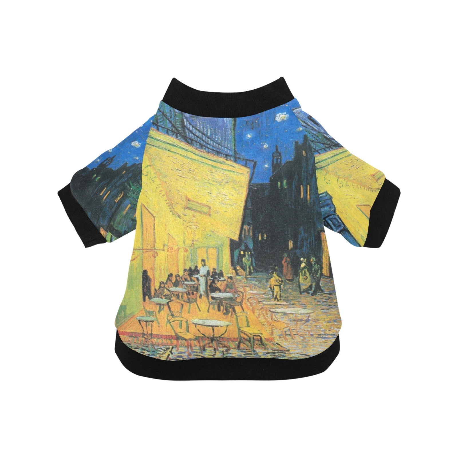 Van Gogh Cafe Terrace At Night Round Neck Shirt - Premium - Majestic Pet Kingdom