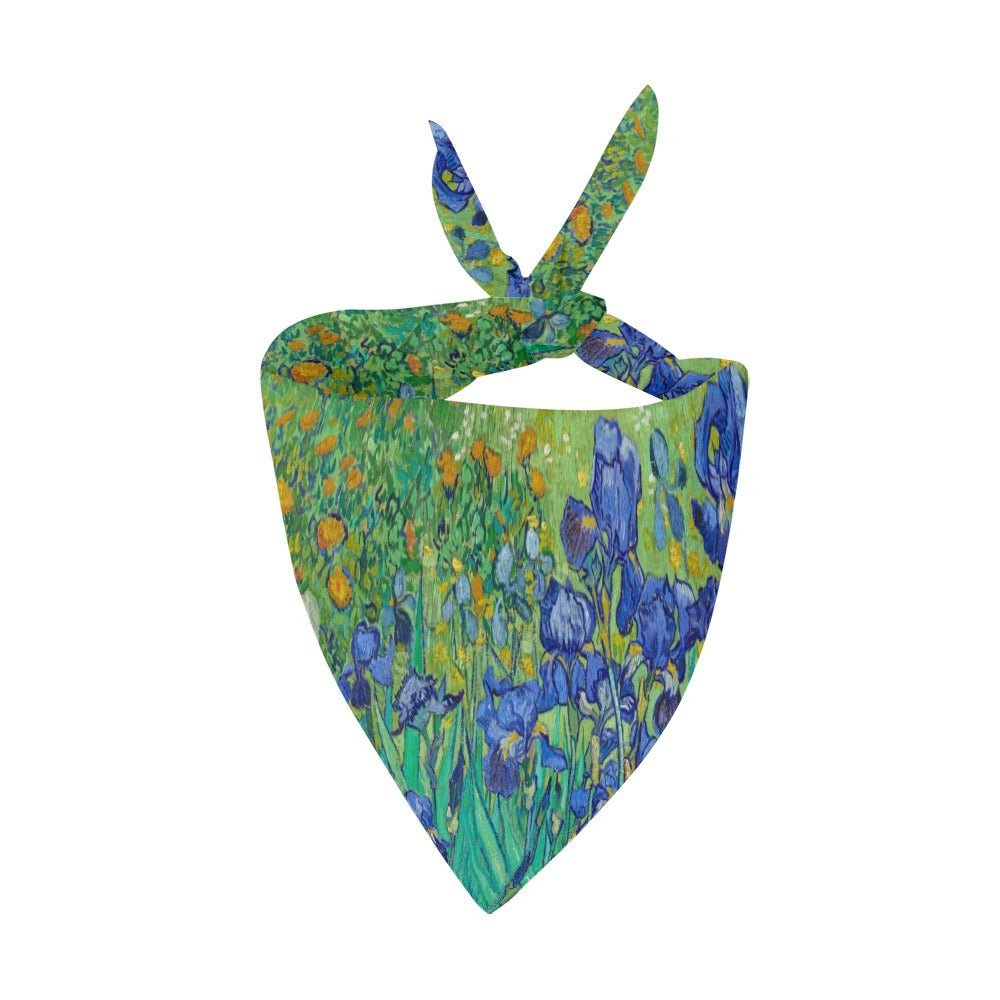 Van Gogh Irises Double-Sided Pet Bandana | The Finest Market