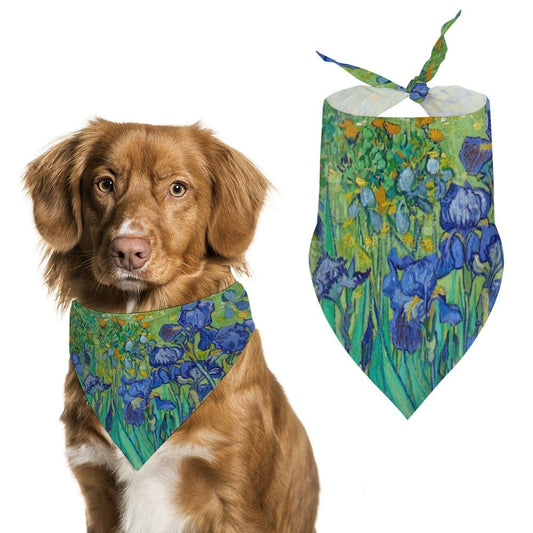 Van Gogh Irises Pet Scarf | The Finest Market - Premium