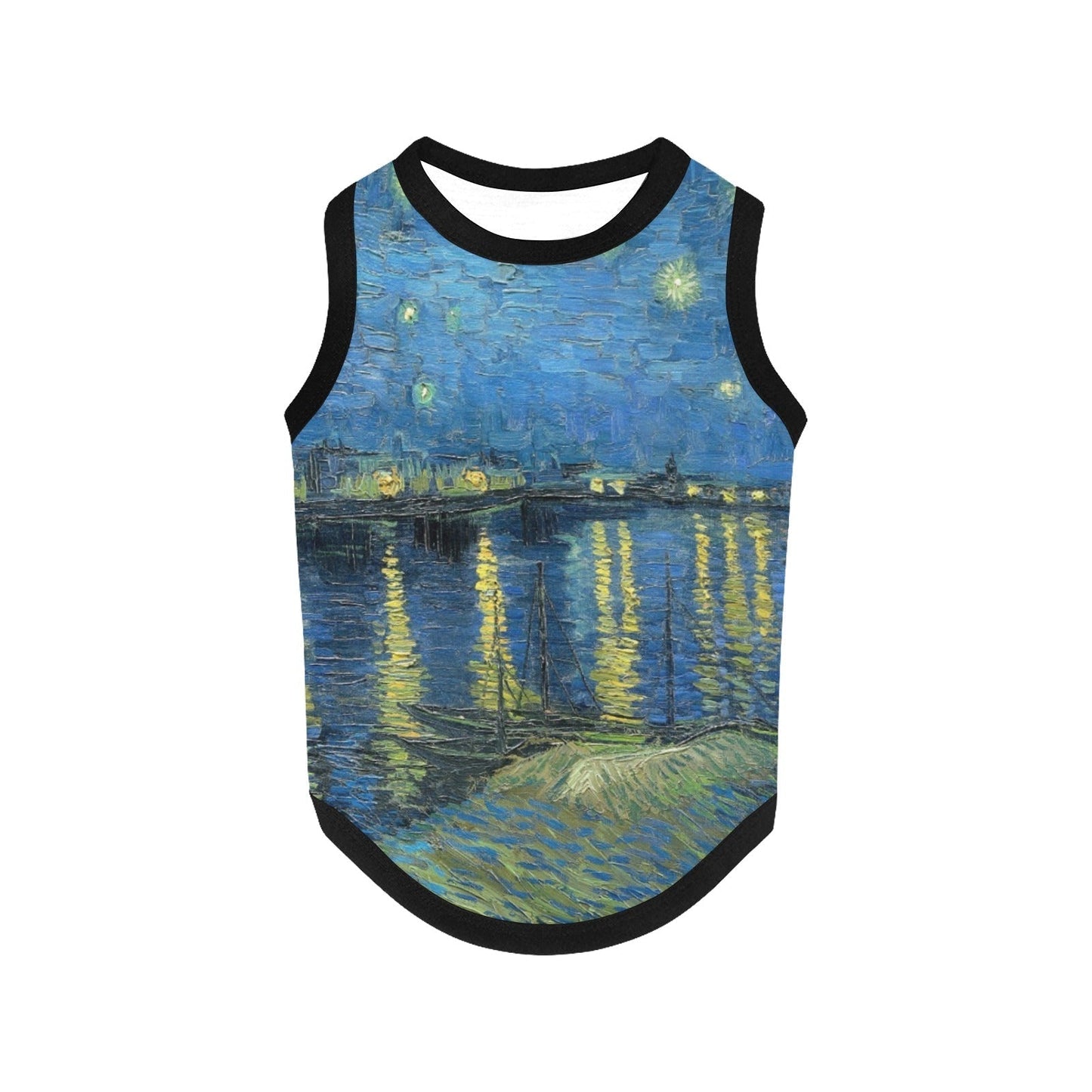 Dog Tank Top Van Gogh Starry Night Over The Rhone Fine Art