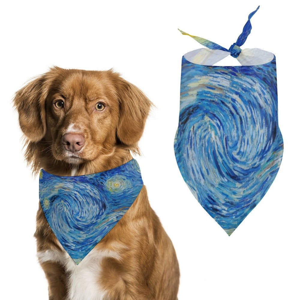 Van Gogh Starry Night Pet Scarf | The Finest Market Best