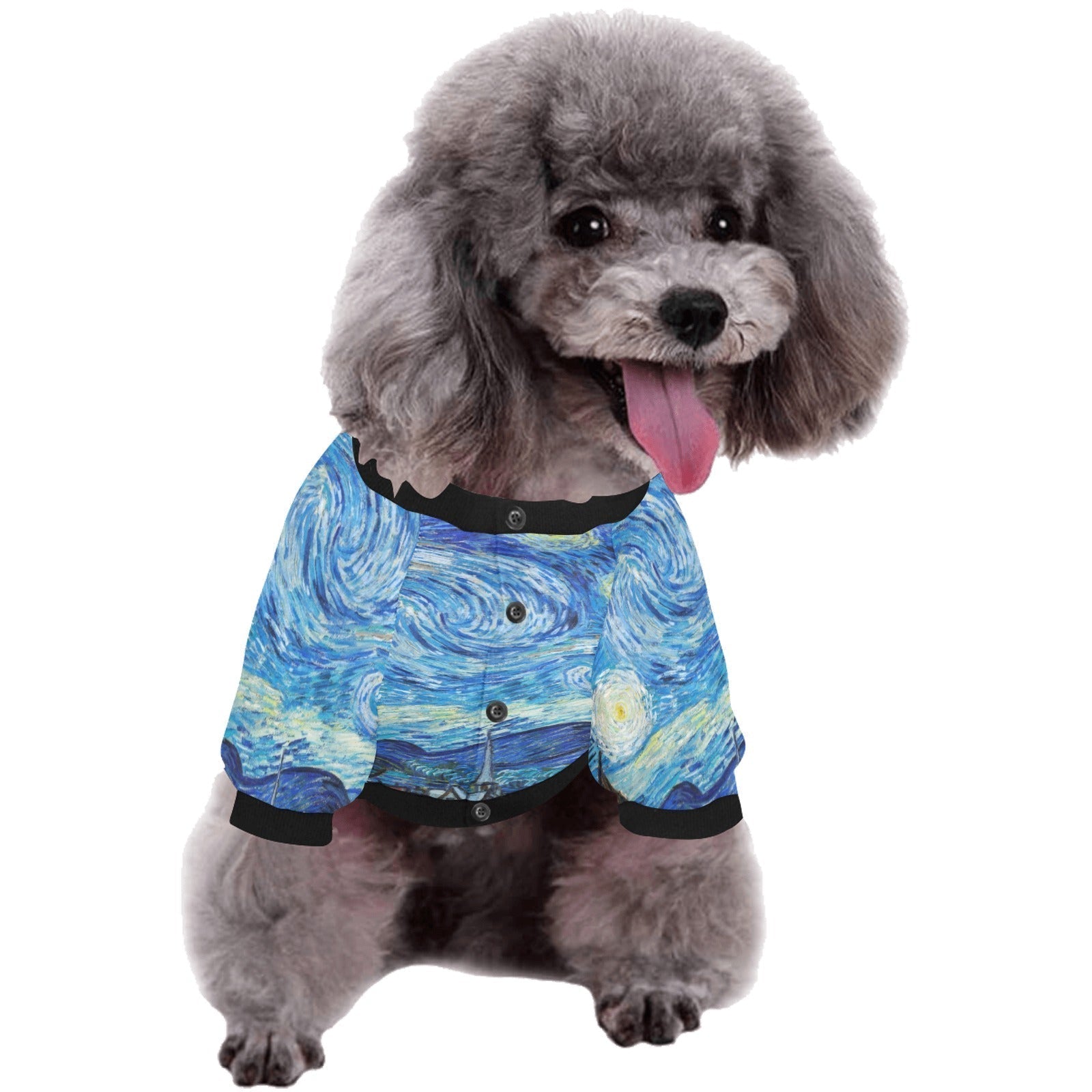 Van Gogh Starry Night Round Neck Shirt | The Finest Market - Majestic Pet Kingdom