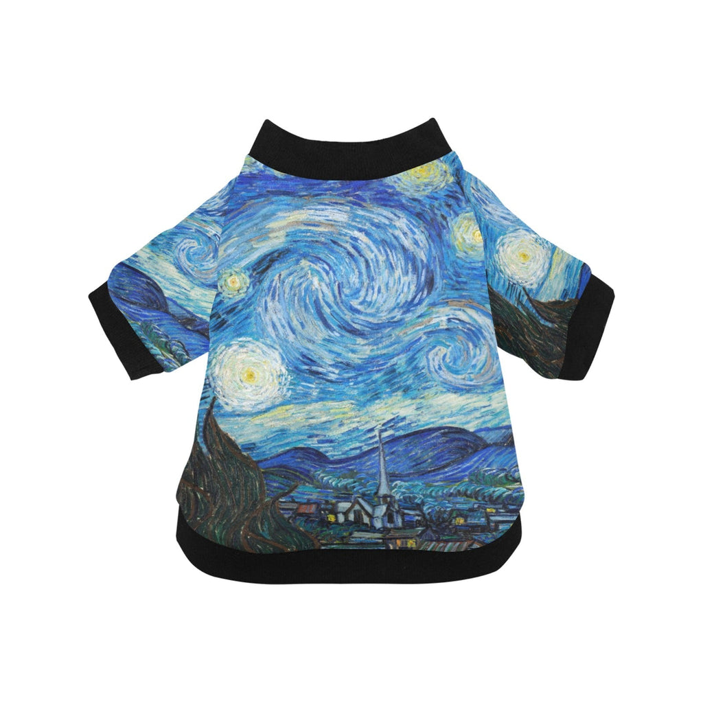 Van Gogh Starry Night Round Neck Shirt | The Finest Market - Majestic Pet Kingdom