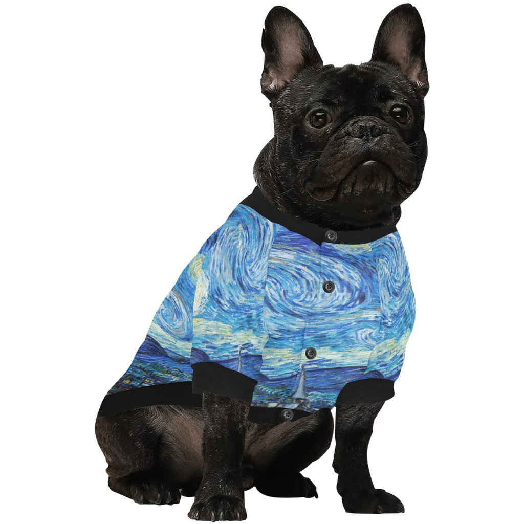 Van Gogh Starry Night Round Neck Shirt | The Finest Market - Majestic Pet Kingdom