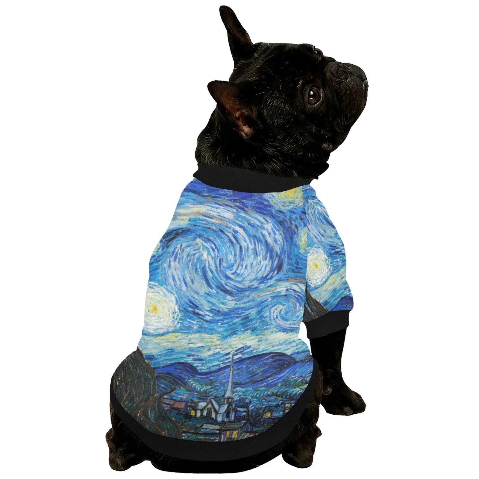 Van Gogh Starry Night Round Neck Shirt | The Finest Market - Majestic Pet Kingdom
