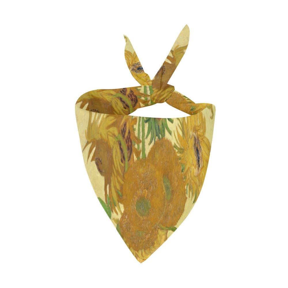 Van Gogh Sunflowers Double-Sided Pet Bandana - Premium Best