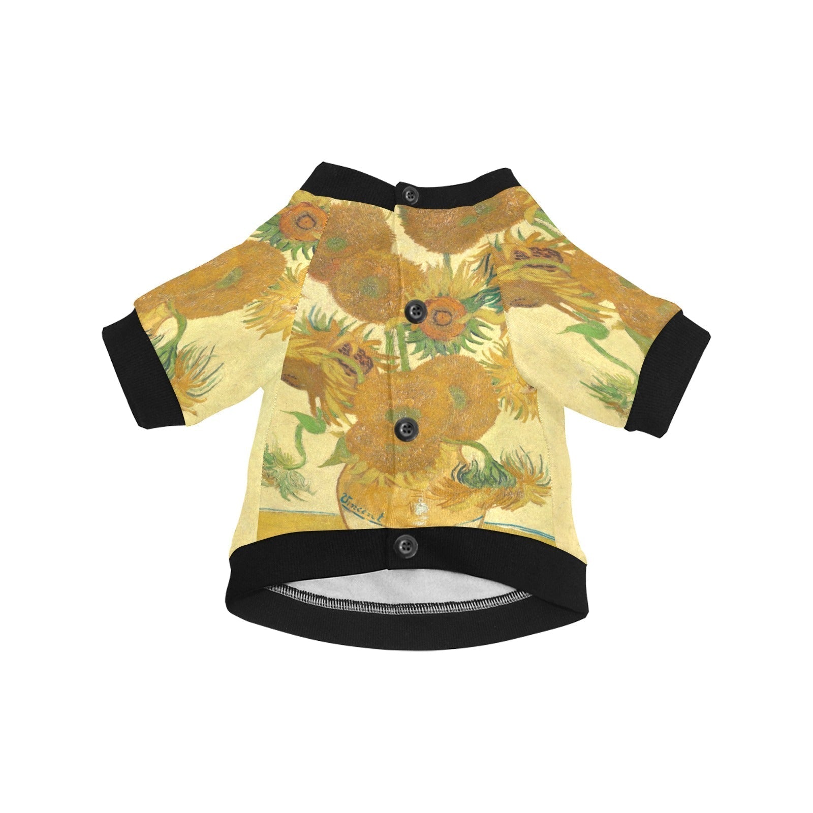 Van Gogh Sunflowers Round Neck Shirt | The Finest Market - Majestic Pet Kingdom