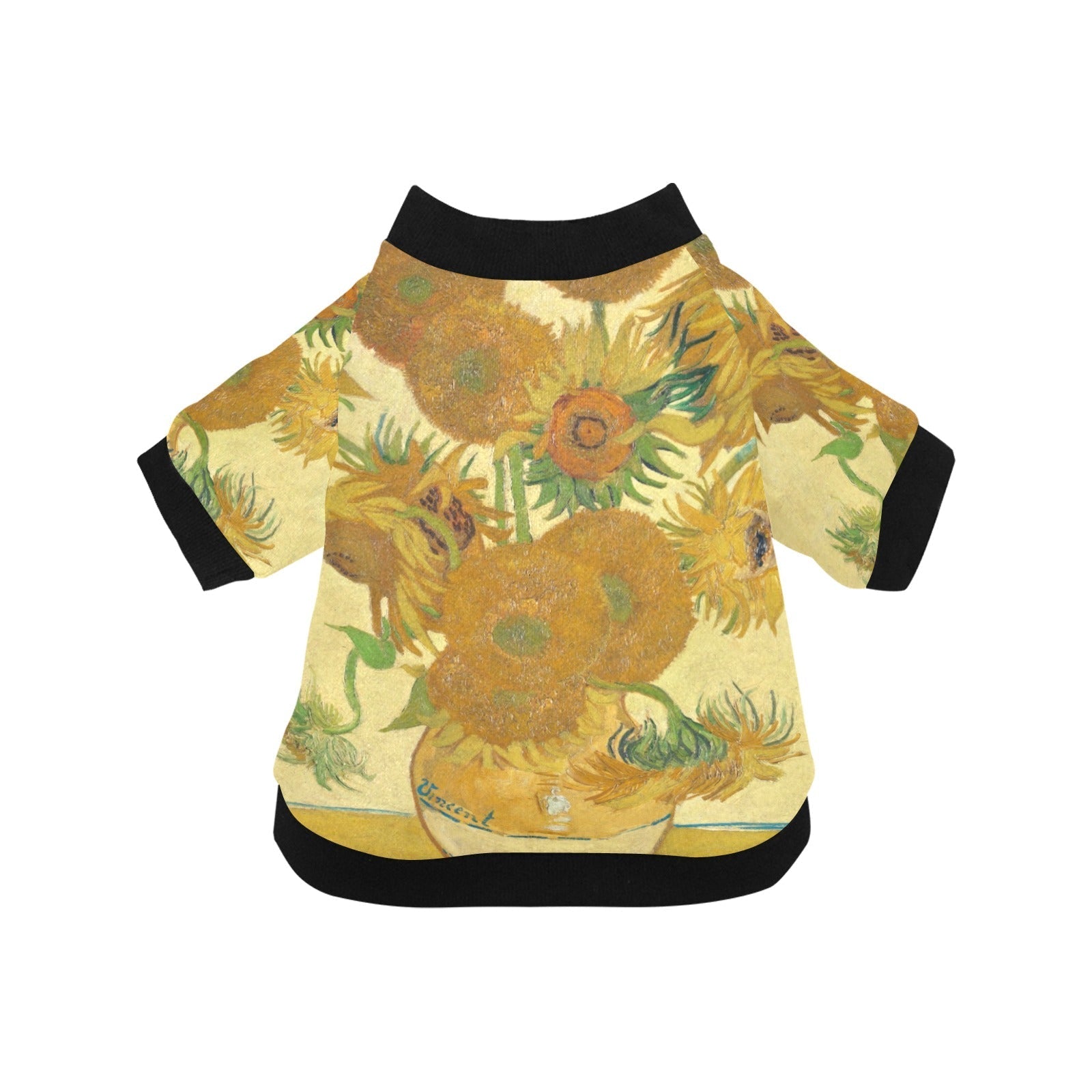 Van Gogh Sunflowers Round Neck Shirt | The Finest Market - Majestic Pet Kingdom