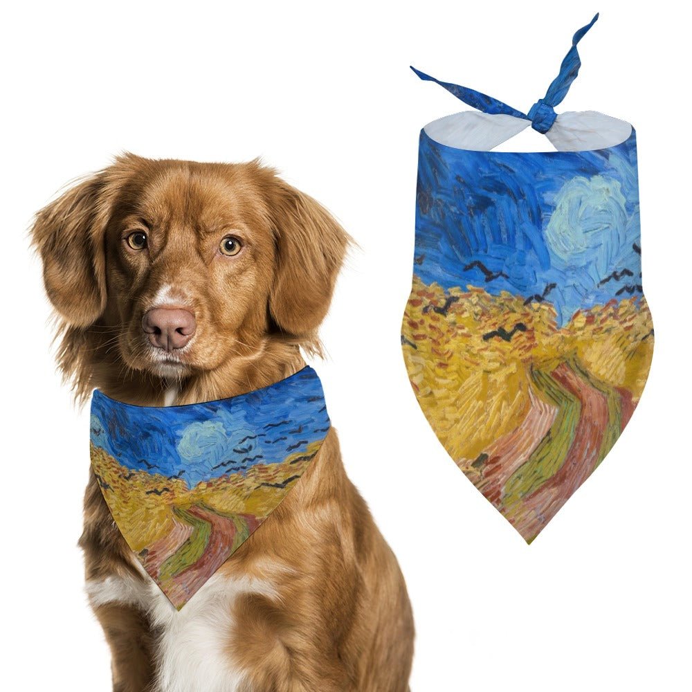 Van Gogh Wheatfield with Crows Pet Scarf | The Finest Market