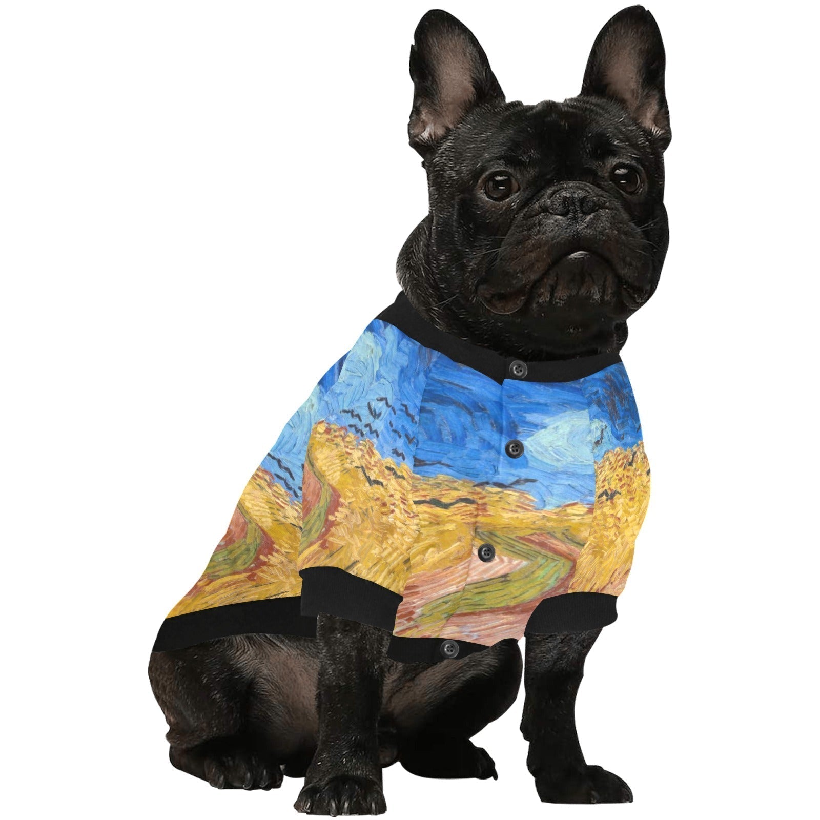 Van Gogh Wheatfield with Crows Round Neck Shirt - Premium - Majestic Pet Kingdom