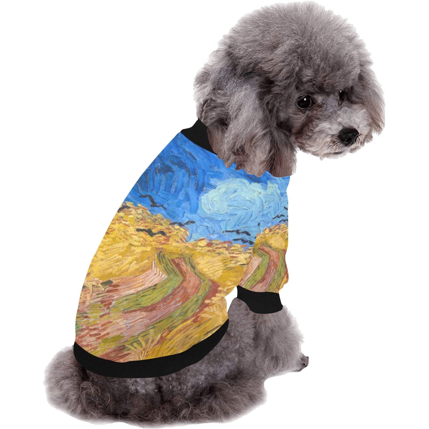 Van Gogh Wheatfield with Crows Round Neck Shirt - Premium - Majestic Pet Kingdom