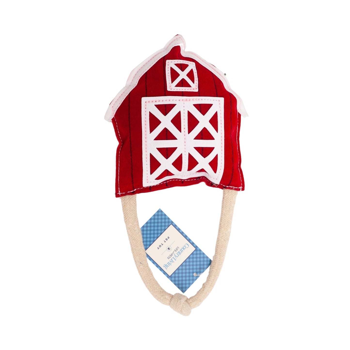 Dog Chew Toy Faux Leather Red Barn Safe Non-Toxic Durable