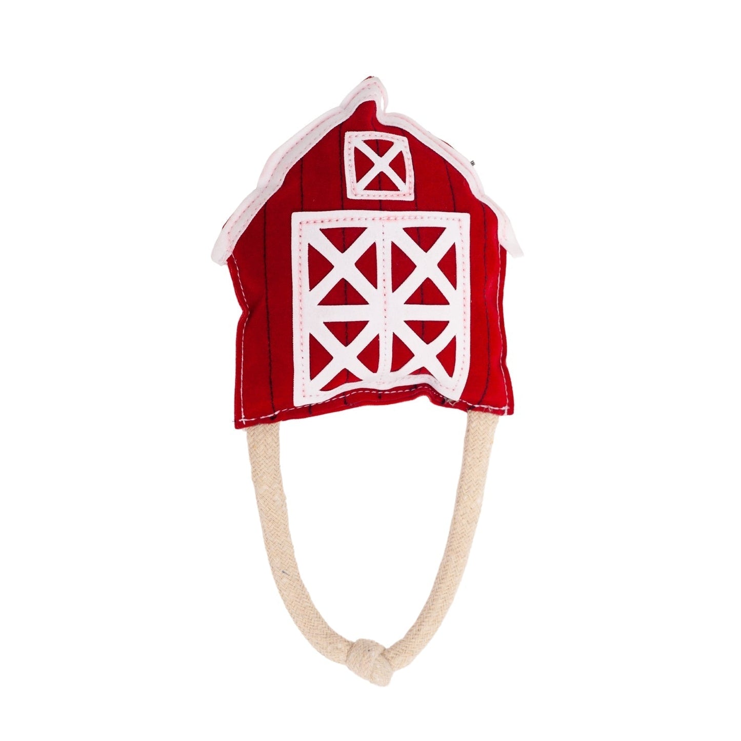Dog Chew Toy Faux Leather Red Barn Safe Non-Toxic Durable