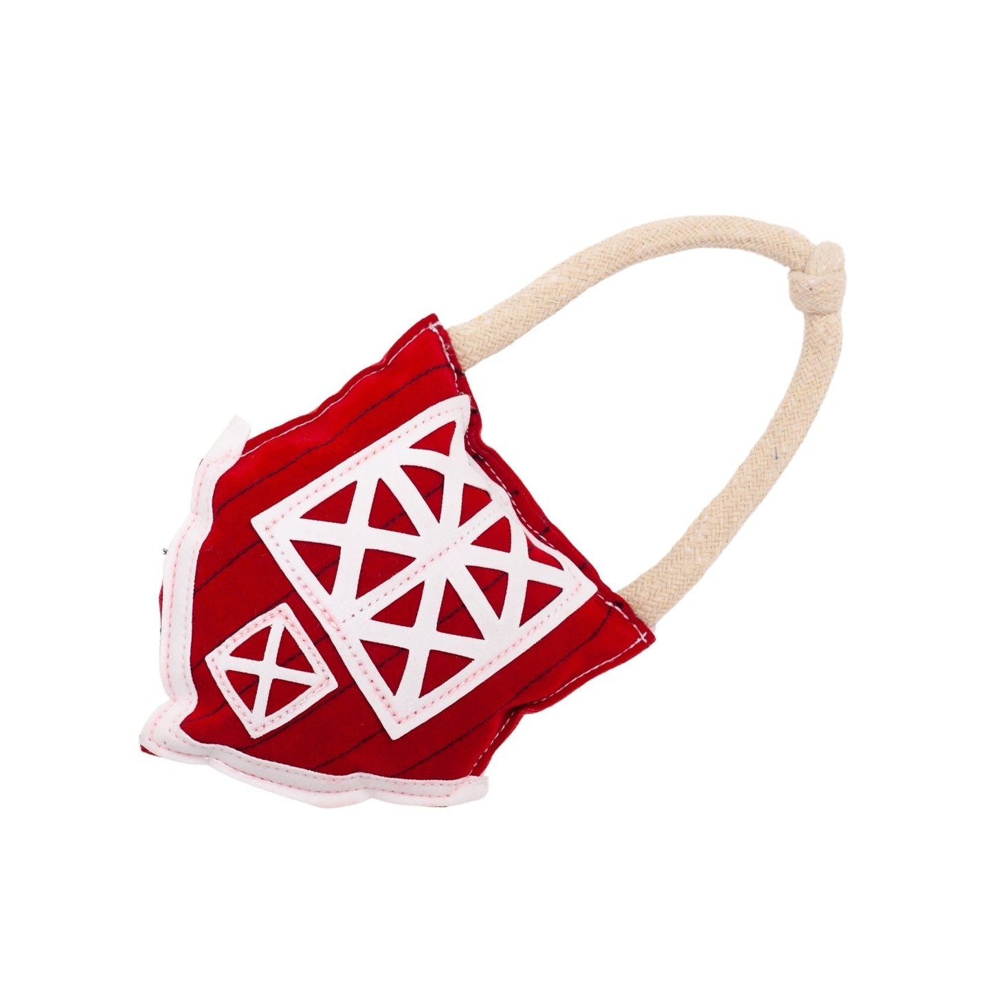 Dog Chew Toy Faux Leather Red Barn Safe Non-Toxic Durable