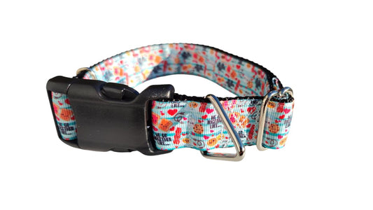Dog Collar We Go Together Cute Food Pairing Pattern Nylon Strap