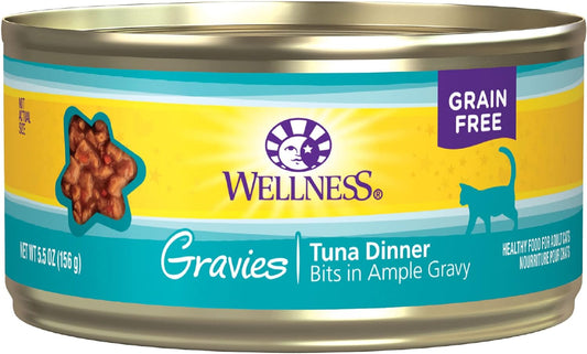 Wellness Complete Health Adult Gravies Tuna Dinner Wet Cat Can (5.5oz) - Majestic Pet Kingdom