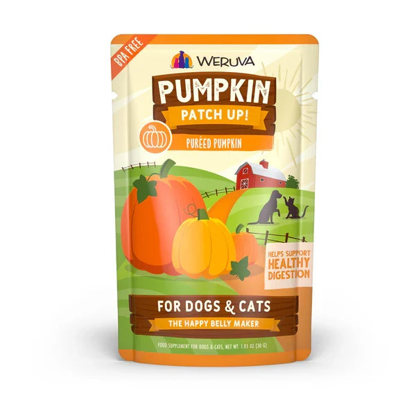 Weruva Pumpkin Patch Up! Pureed Pumpkin Dog & Cat Wet Pouch (2.8oz) - Majestic Pet Kingdom