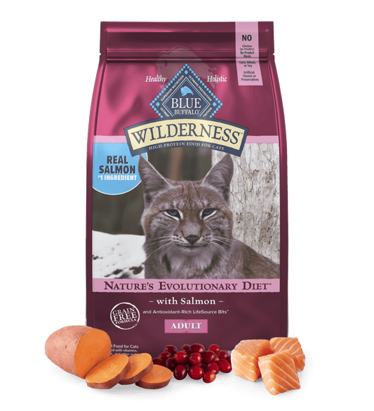 Blue Buffalo Wilderness Adult Grain-Free Salmon Dry Cat Food (5lb)