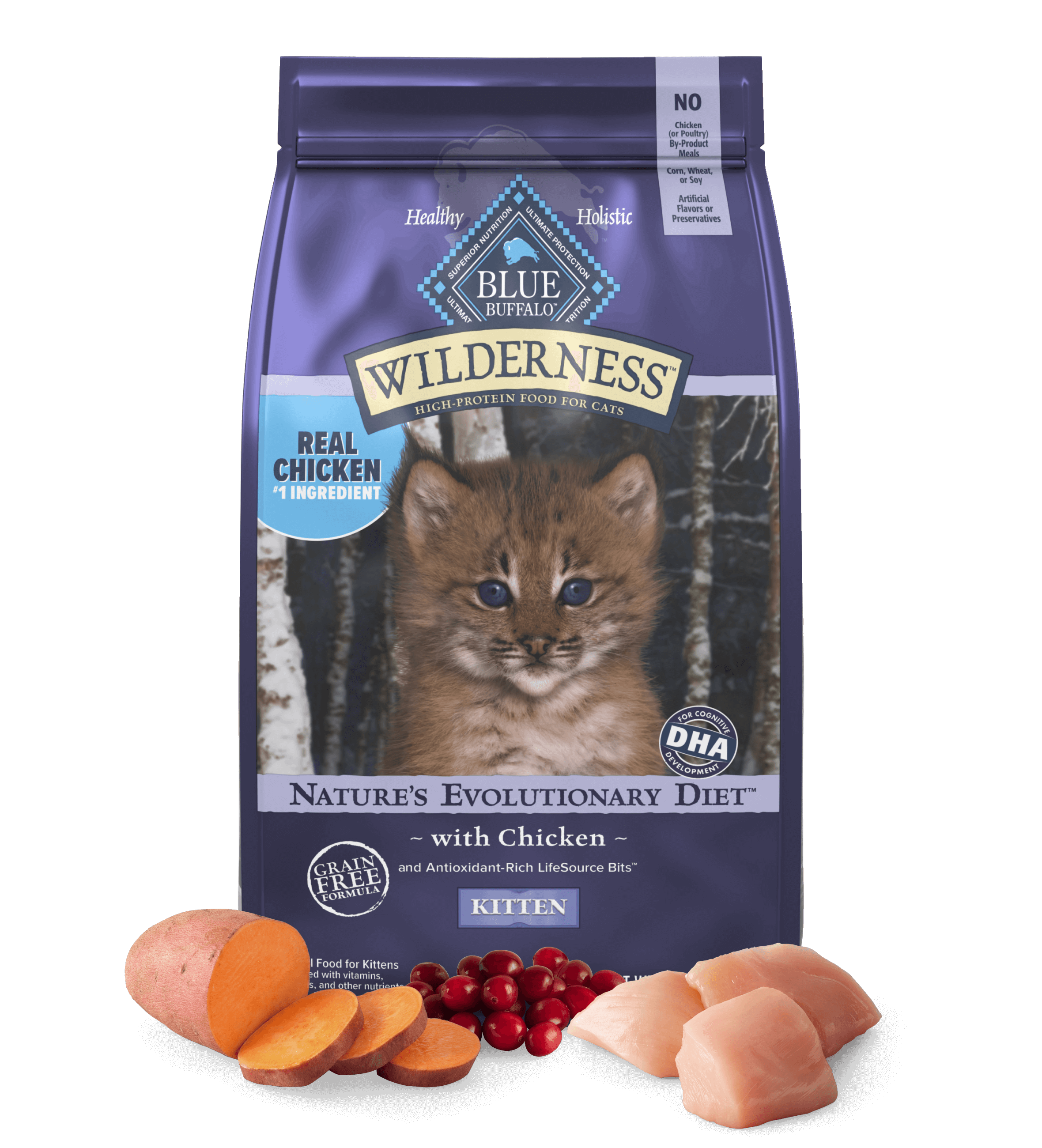 Blue Buffalo Wilderness Kitten Chicken Recipe Dry Cat Food