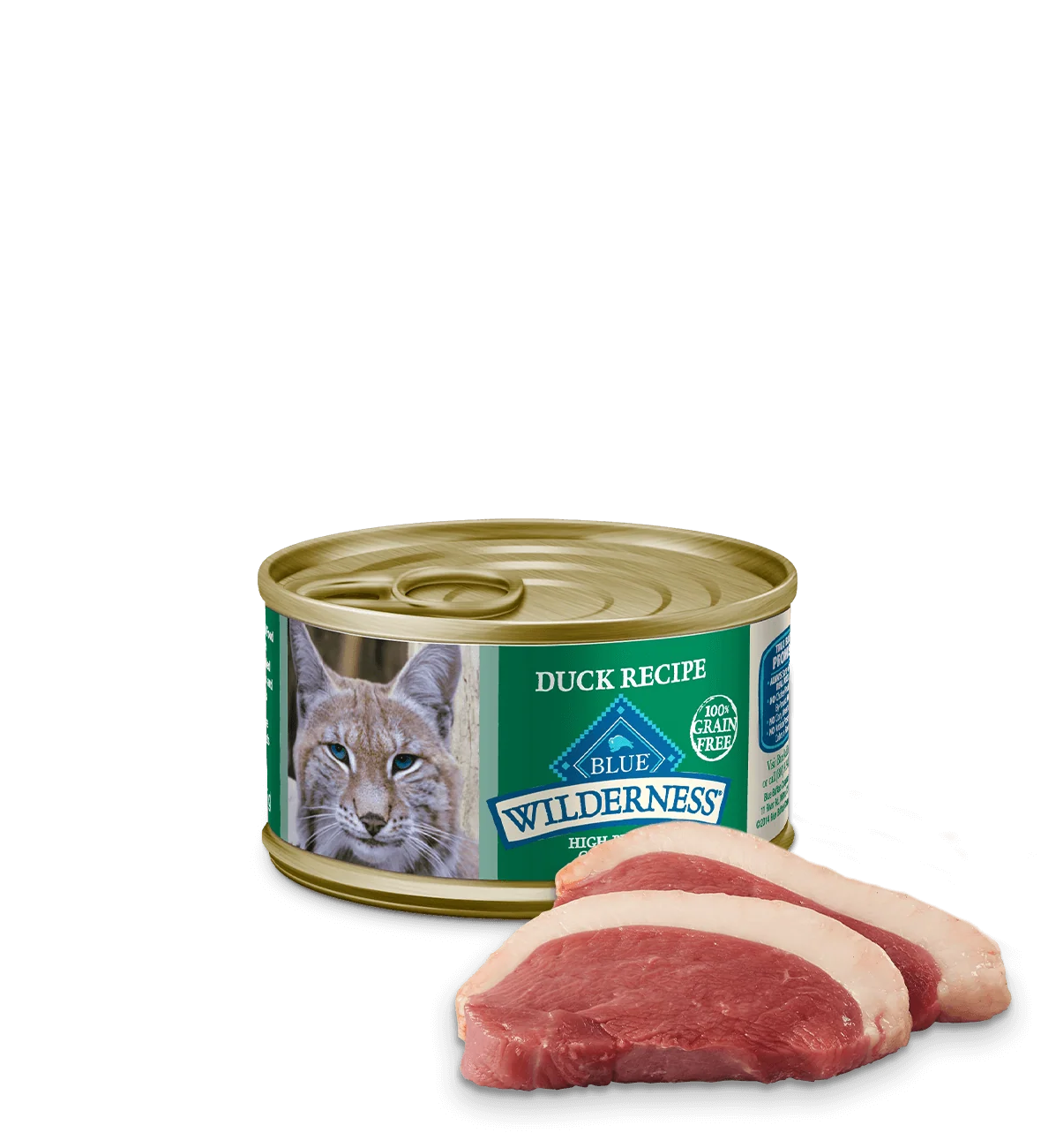 Blue Buffalo Wilderness Adult Duck Entree Wet Cat Can (3oz) - Majestic Pet Kingdom