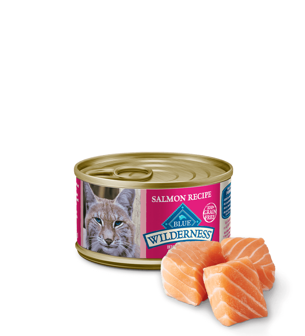 Blue Buffalo Adult Wilderness Salmon Entree Wet Cat Can (3oz) - Majestic Pet Kingdom