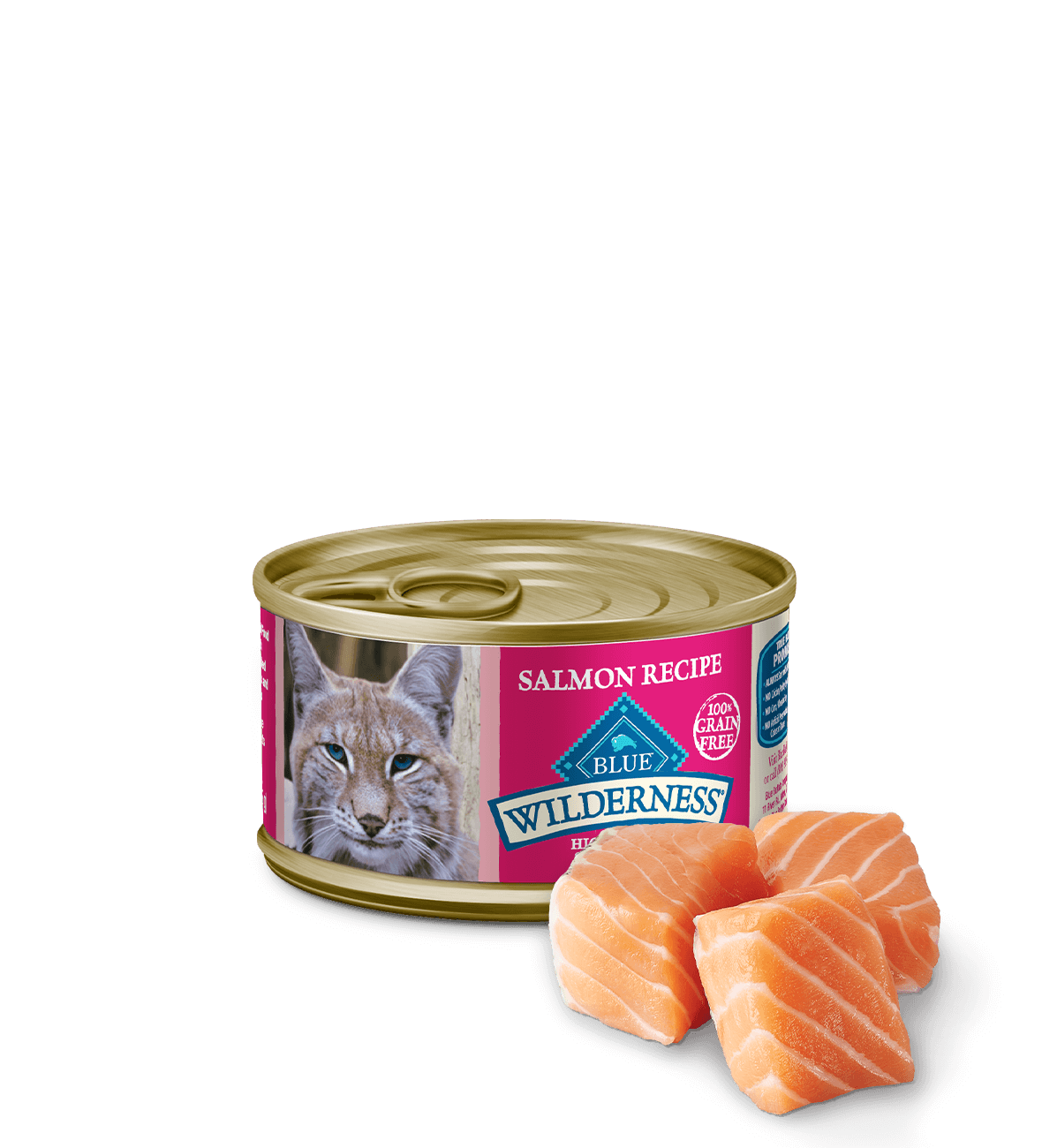 Blue Buffalo Adult Wilderness Salmon Entree Wet Cat Can (3oz) - Majestic Pet Kingdom