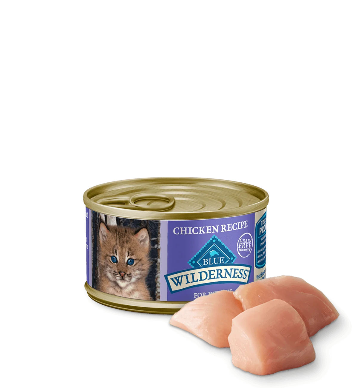 Blue Buffalo Wilderness Kitten Chicken Recipe Wet Cat Food (3oz) - Majestic Pet Kingdom