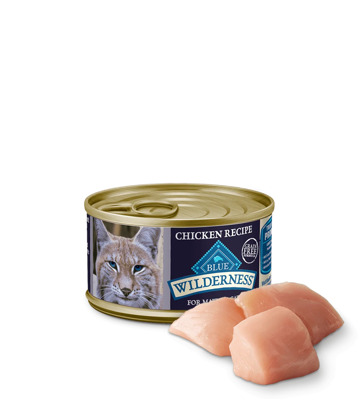 Blue Buffalo Wilderness Mature Chicken Entree Wet Cat Can (3oz) - Majestic Pet Kingdom