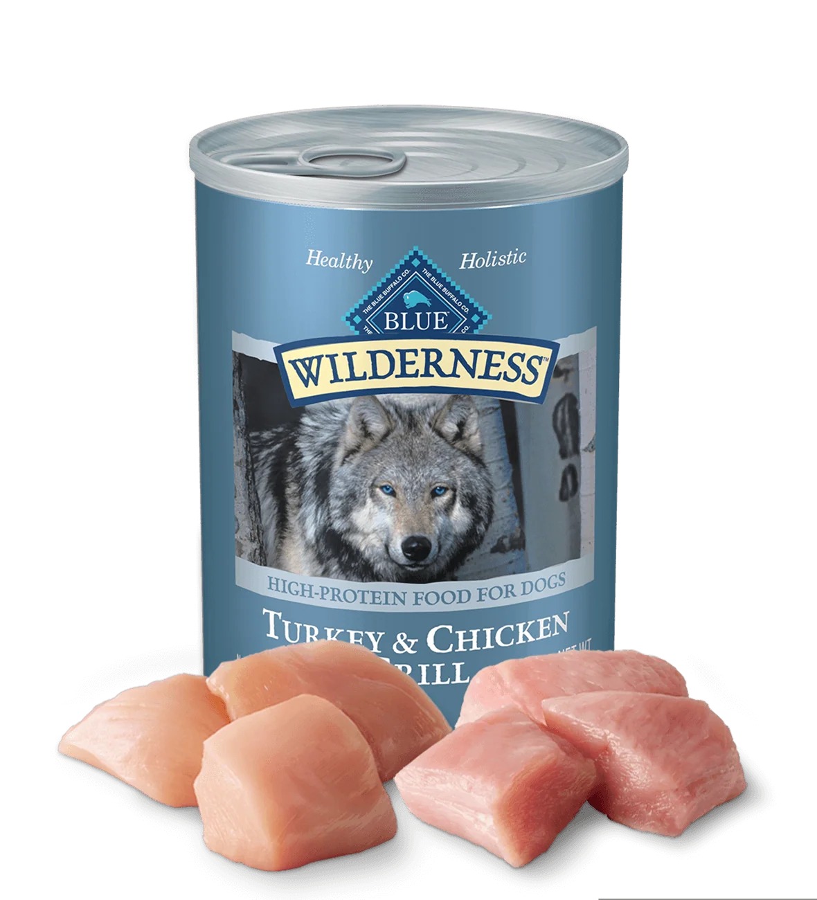 Blue Buffalo Wilderness Turkey & Chicken Grill Wet Dog Cans (12.5oz) - Majestic Pet Kingdom