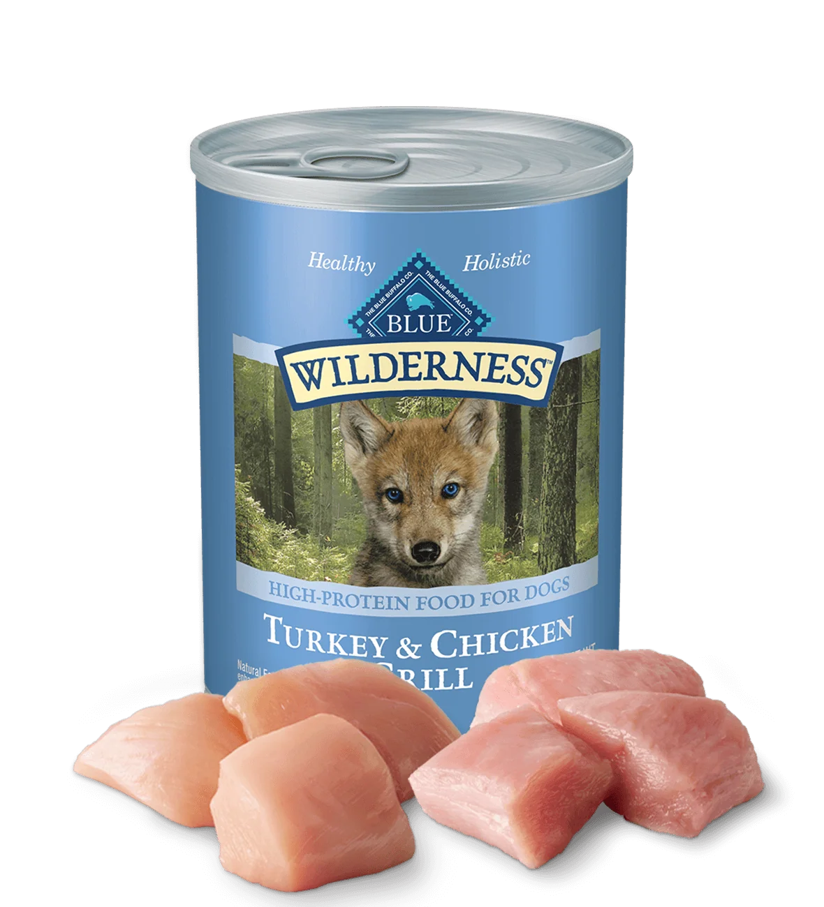 Blue Buffalo Wilderness Puppy Turkey & Chicken Grill Wet Dog Can (12.5oz) - Majestic Pet Kingdom