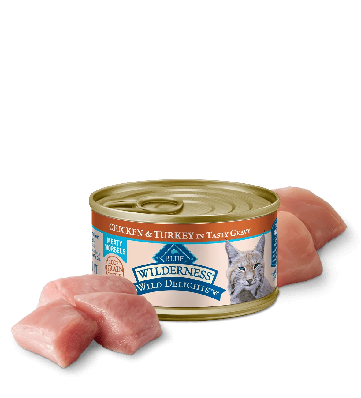 Blue Buffalo Wilderness Wild Delight Adult Chicken and Turkey Entree Wet Cat Can (3oz) - Majestic Pet Kingdom