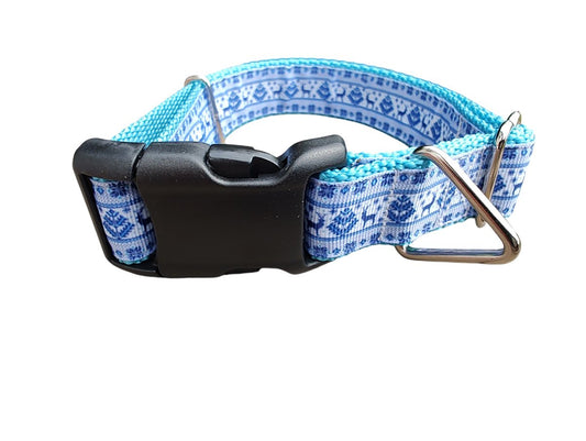 Dog Collar Winter Wonderland Snowflakes Cold Weather Print Nylon