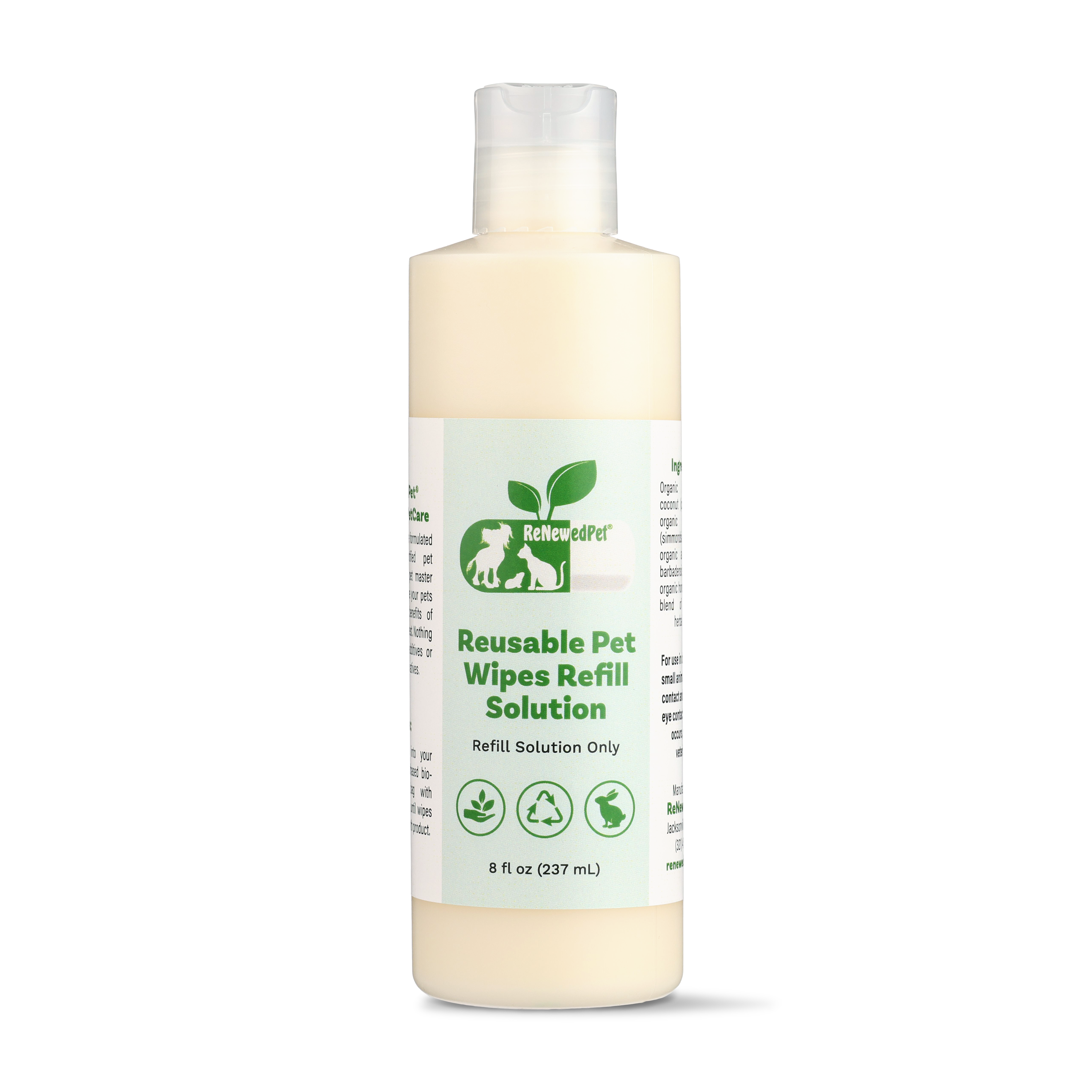 Natural Grooming Wipe Solution Refill for Dogs & Cats