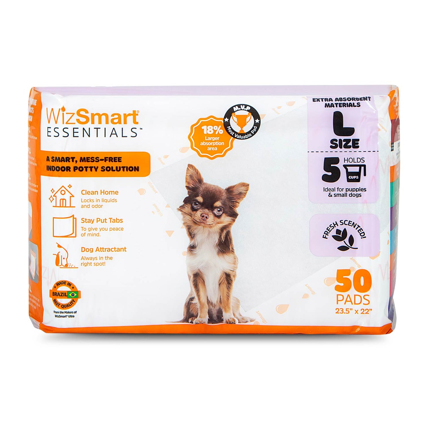 WizSmart Essentials Pads, Large, 50 ct, Fresh Scented Pet Wellness | Majestic Pet Kingdom™