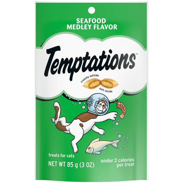 Cat Treats Temptations Classic Seafood Medley Crunchy 16oz