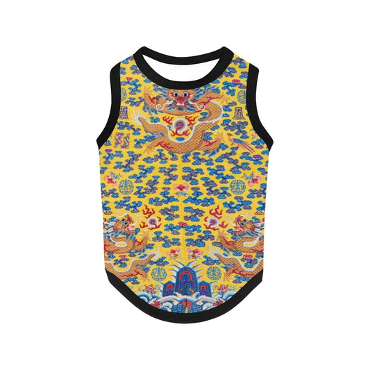 Yellow Qing Dynasty Dragon Tank Top | The Finest Market