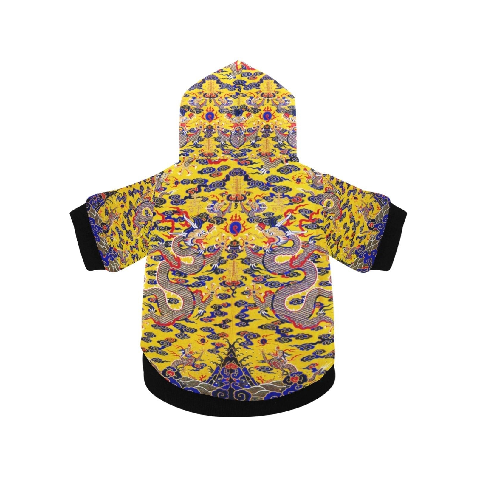 Yellow Imperial Dragon Button Hoodie | The Finest Market