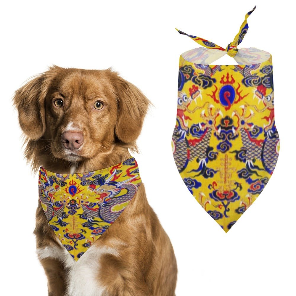 Yellow Imperial Dragon Pet Scarf | The Finest Market Best